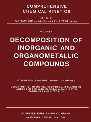 cover image of Decomposition of Inorganic and Organometallic Compounds